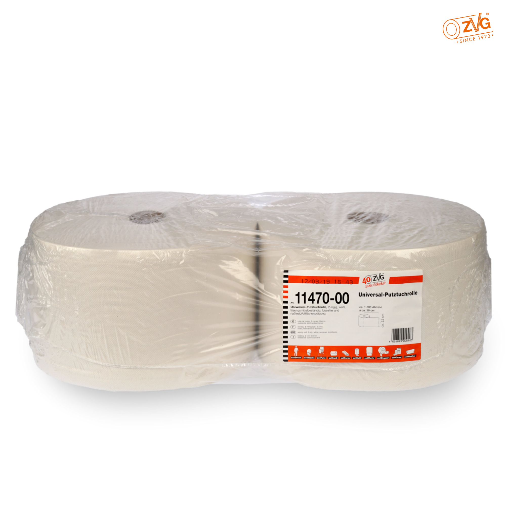 Putztuchrolle Multizell®, 2-lagig ( VPE 2, 22x36 cm )